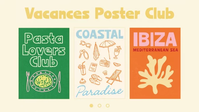 Vacances Poster Club — Handwritten Vintage Font for Posters by Ayya Studio