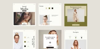 Adobe InDesign Brand Social Media Template by PixWork