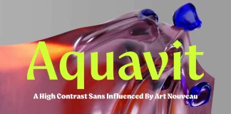 Aquavit Font Family by Type Foundry Floodfonts