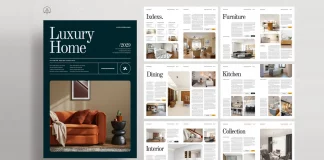 Furniture and Interior Magazine Template by PixWork for Adobe InDesign.