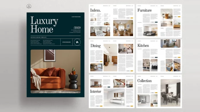 Furniture and Interior Magazine Template by PixWork for Adobe InDesign.
