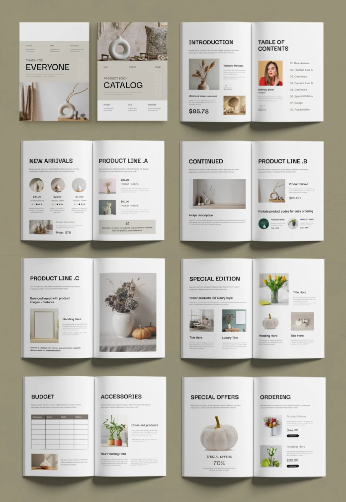 Modern InDesign Product Catalog Template for Business and Branding by DesignCoach
