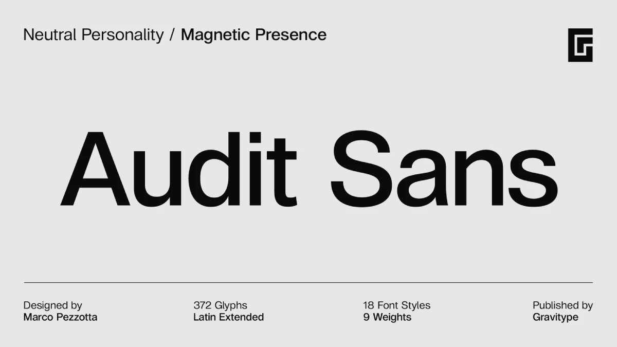Audit Sans Font Family by Gravitype Audit Sans Font Family by Gravitype