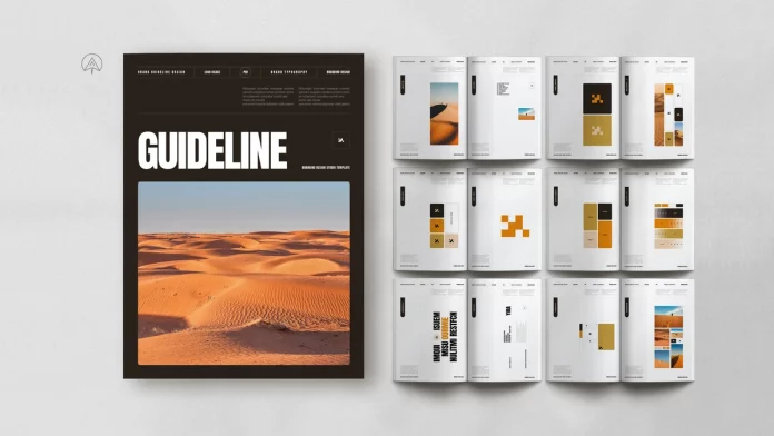 Brand guidelines brochure template by PixWork for Adobe InDesign
