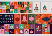 These Geometric Christmas Vector Graphics Offer a Modern Twist on Holiday Cheer Cute Geometric Christmas Vector Graphics by Marina Zlochin