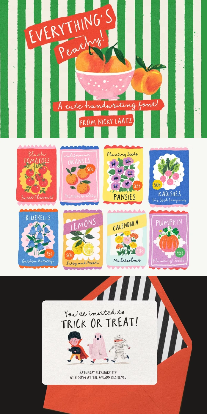 Everything's Peachy Font by Nicky Laatz