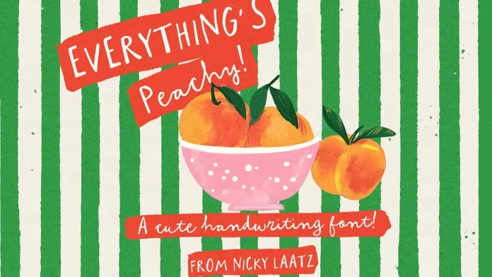Everything's Peachy Font by Nicky Laatz