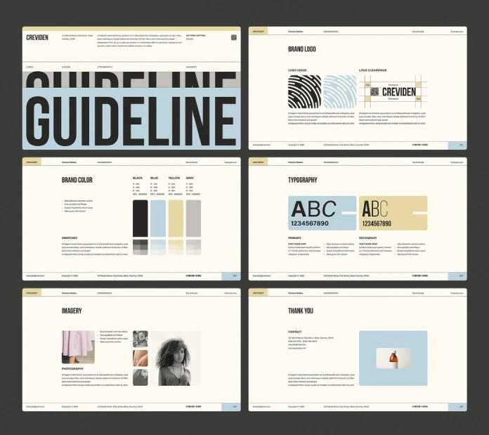 Professional Brand Identity Guidelines Presentation Template by RedGiant for Adobe InDesign
