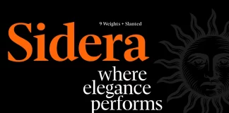 Sidera Font Family by Resistenza