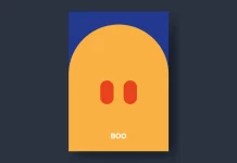 The Most Minimalist Halloween Ghost Card Design Template by Jozef Micic for Adobe Illustrator