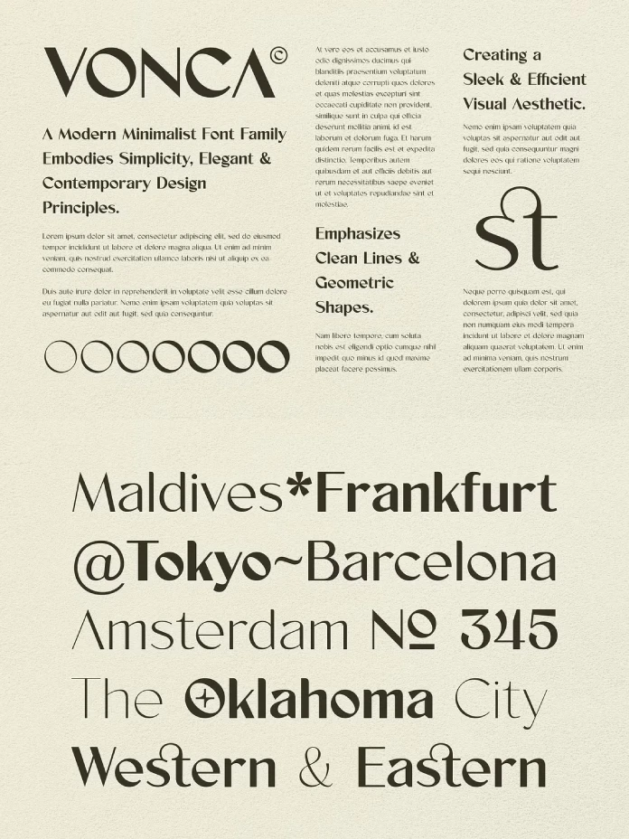 Vonca Font Family by Asenbayu