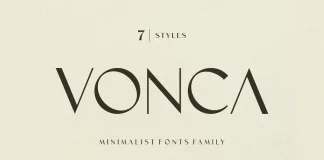 Vonca Font Family by Asenbayu