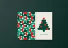 Foldable Christmas Card InDesign Template: The Ultimate Minimalist Guide for Designers A Foldable Christmas Card InDesign Template with Xmas Tree and Space for Text and a Photo Inside by Jozef Micic in a Graphic, Minimalist Style.