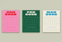 Download a Colourful 2026 Calendar Layout as a Customizable Adobe InDesign Template Download a Colourful 2026 Calendar Layout by LazyDazie as a Customizable Adobe InDesign Template