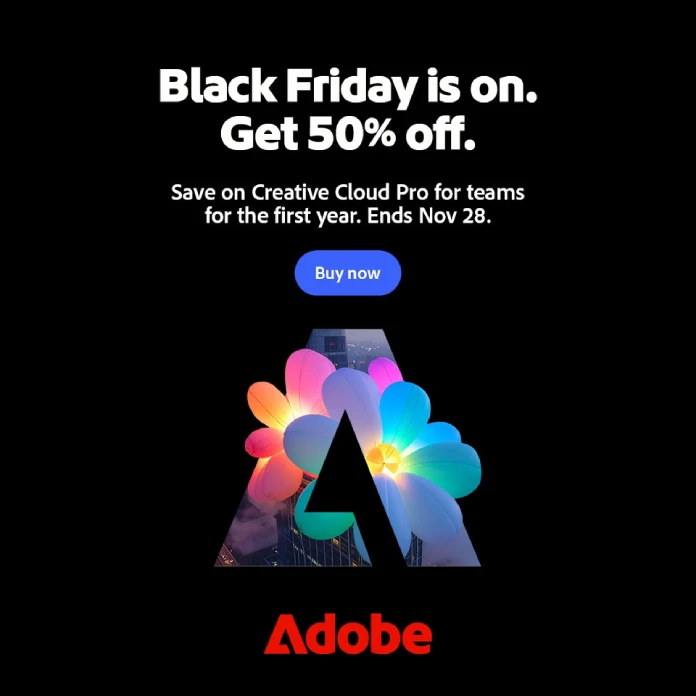 Get 50% Off Creative Cloud Pro for Teams