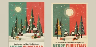 The Christmas Vintage Poster Design Template with a Timeless Charm Merry Christmas Vintage Poster Design Template by Blackcatstudio for Adobe Photoshop.