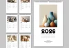 Minimalist Adobe InDesign Wall Calendar Design Template for 2026 by ContestDesign