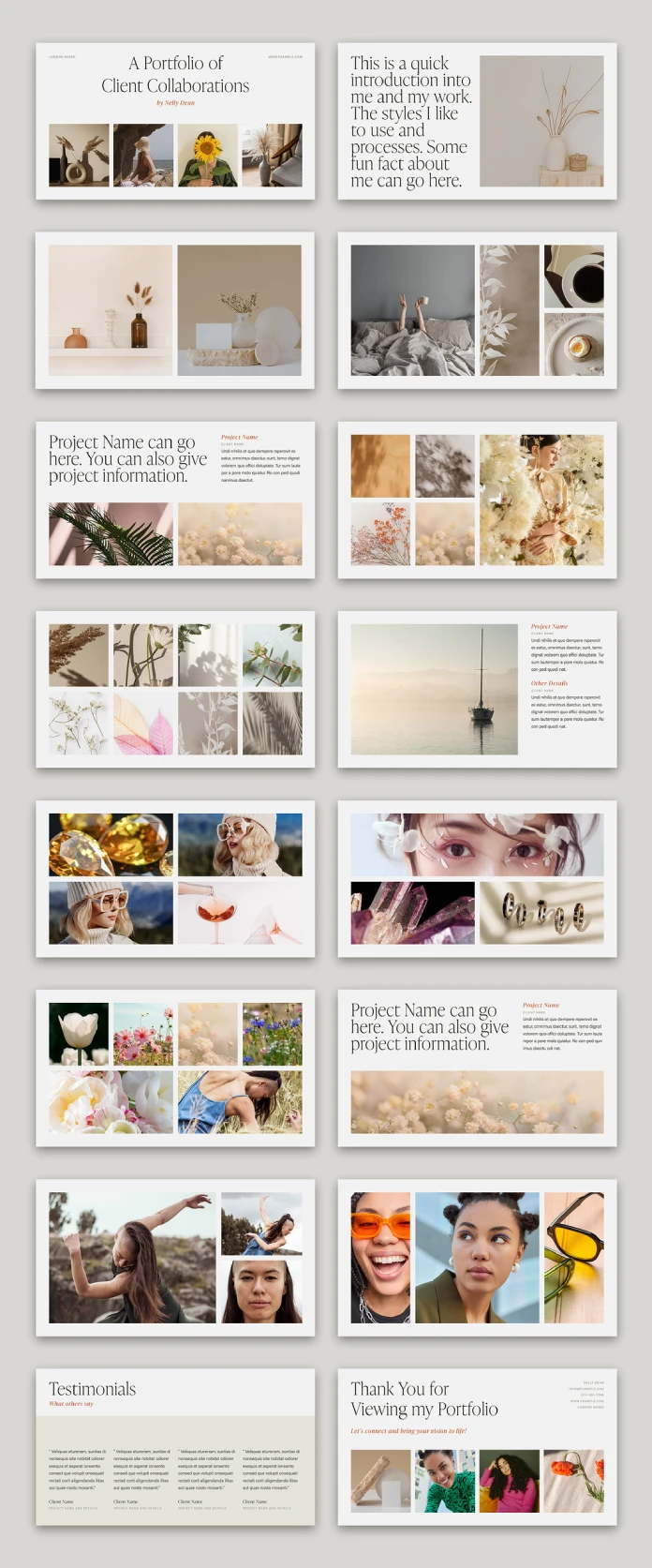 Minimalist InDesign Portfolio Template with Customizable Layout by LazyDazie