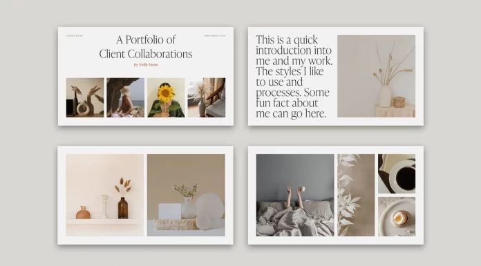 Minimalist InDesign Portfolio Template with Customizable Layout by LazyDazie