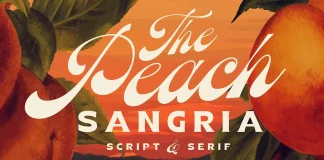 Peach Sangria Font Duo by Sam Parrett of Set Sail Studios Peach Sangria Font Duo by Sam Parrett of Set Sail Studios