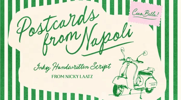 Postcards from Napoli Font Family by Nicky Laatz Postcards from Napoli Font Family by Nicky Laatz