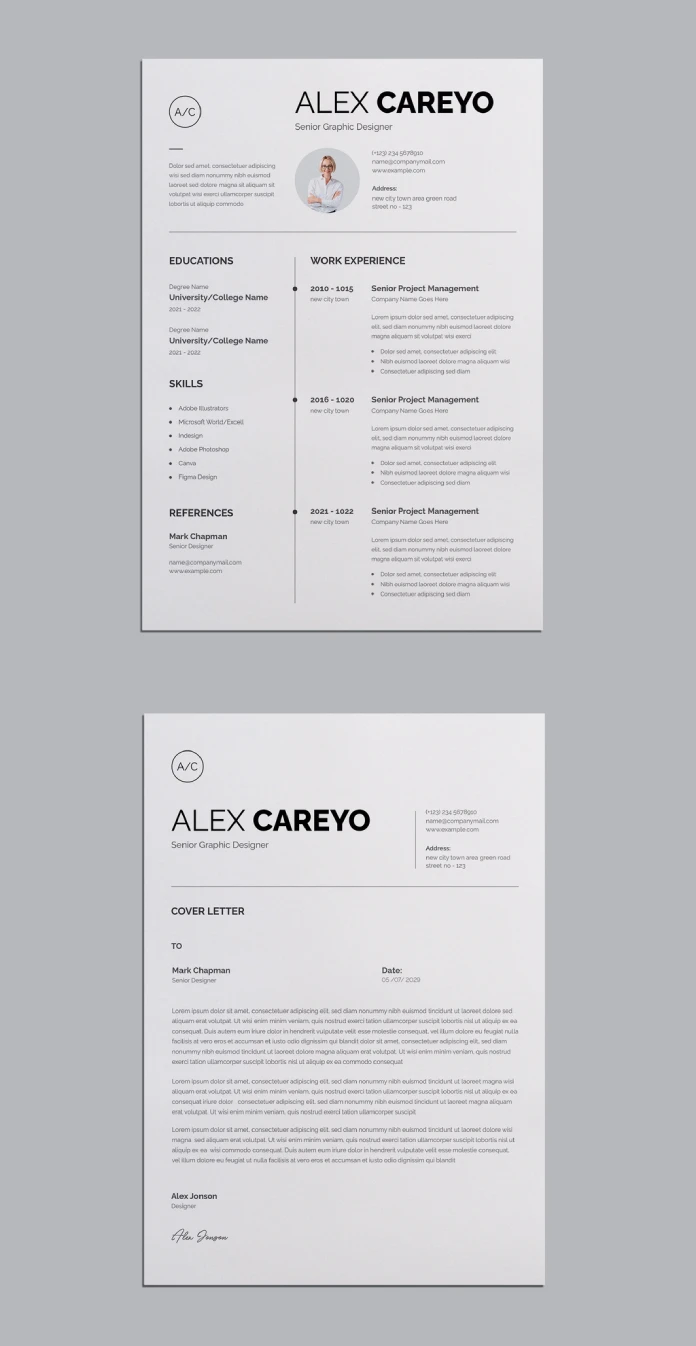 Professional Adobe InDesign Resume Template by Pixelpick