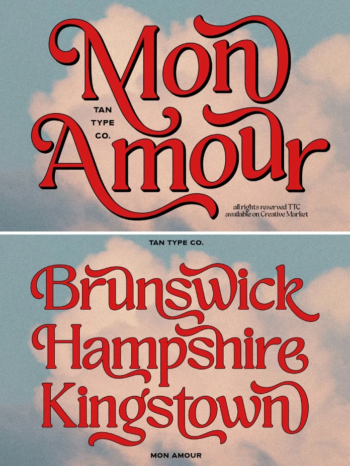 TAN Mon Amour Font by TanType