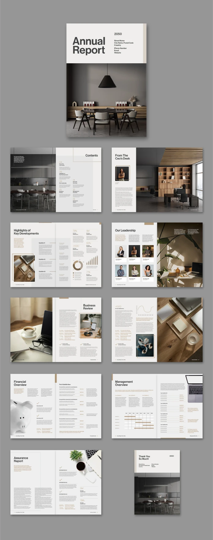 This Adobe InDesign Annual Report Layout by Tom Sarraipo is a Fully Customizable Template in A4.