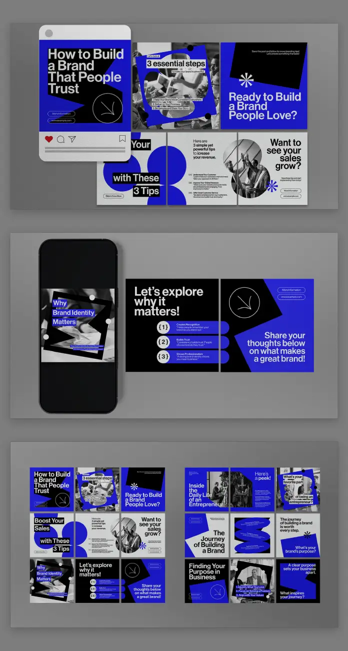 High-Converting Sales Business Instagram Carousel Template by Graphicook Studio