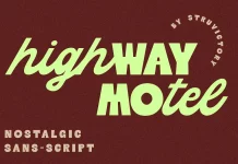 Highway Motel Retro Vibe Sans Script Font by Struvictory.art