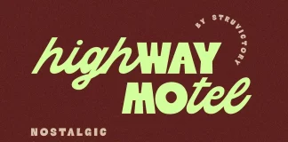 Highway Motel Retro Vibe Sans Script Font by Struvictory.art
