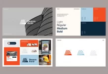 Minimalist Architecture Brand Guidelines Presentation Layout by GraphyPix for Adobe InDesign