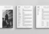 Minimalist Resum/CV and Cover Letter Template Design with Photo Space by RedGiant for Adobe InDesign