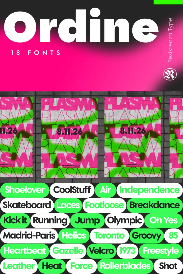 Ordine font family by Resistenza