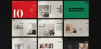 A4 Portfolio Brochure Template by PixWork for Adobe InDesign