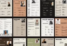 BLEU Resume Template Kit by Studio Brand for Canva and Adobe InDesign