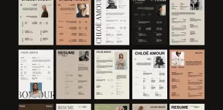 BLEU Resume Template Kit by Studio Brand for Canva and Adobe InDesign