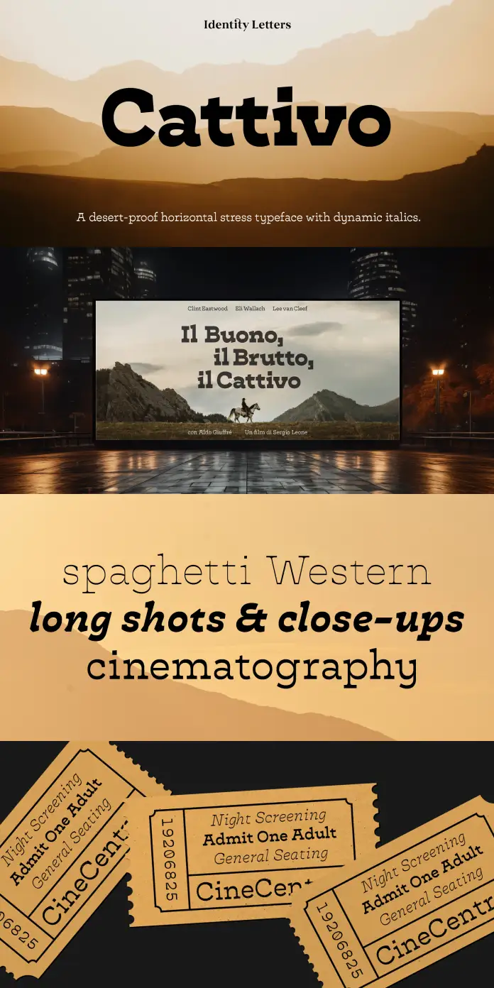 Cattivo Font Family by Identity Letters