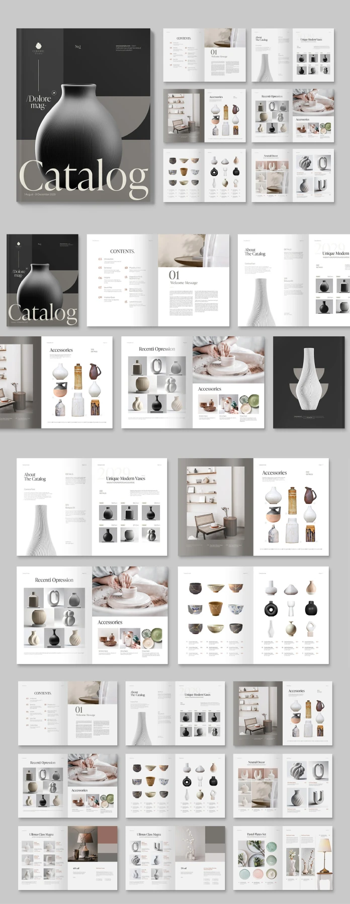 Customizable Adobe InDesign Catalog Template by BrandPacks