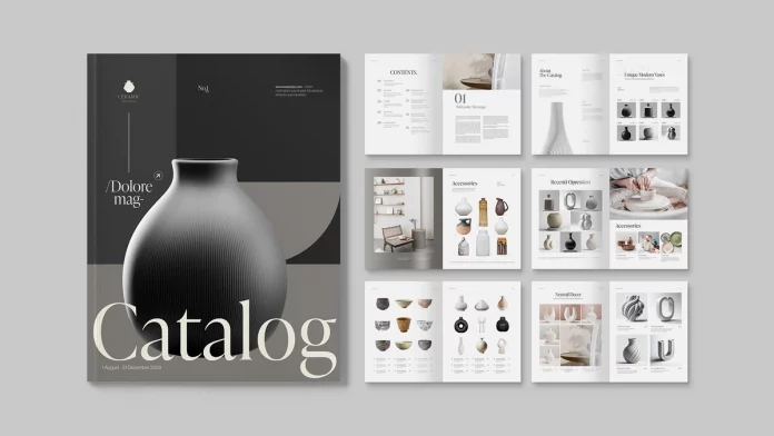 Customizable Adobe InDesign Catalog Template by BrandPacks