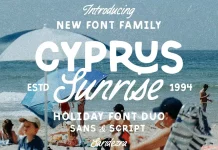 Cyprus Sunrise Vintage Font Duo by Sarid Ezra