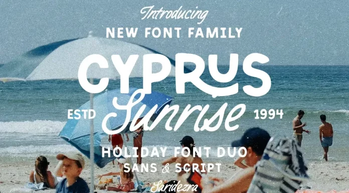 Cyprus Sunrise Vintage Font Duo by Sarid Ezra