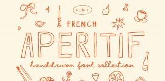 French Aperitif Font Collection by Ayya Studio