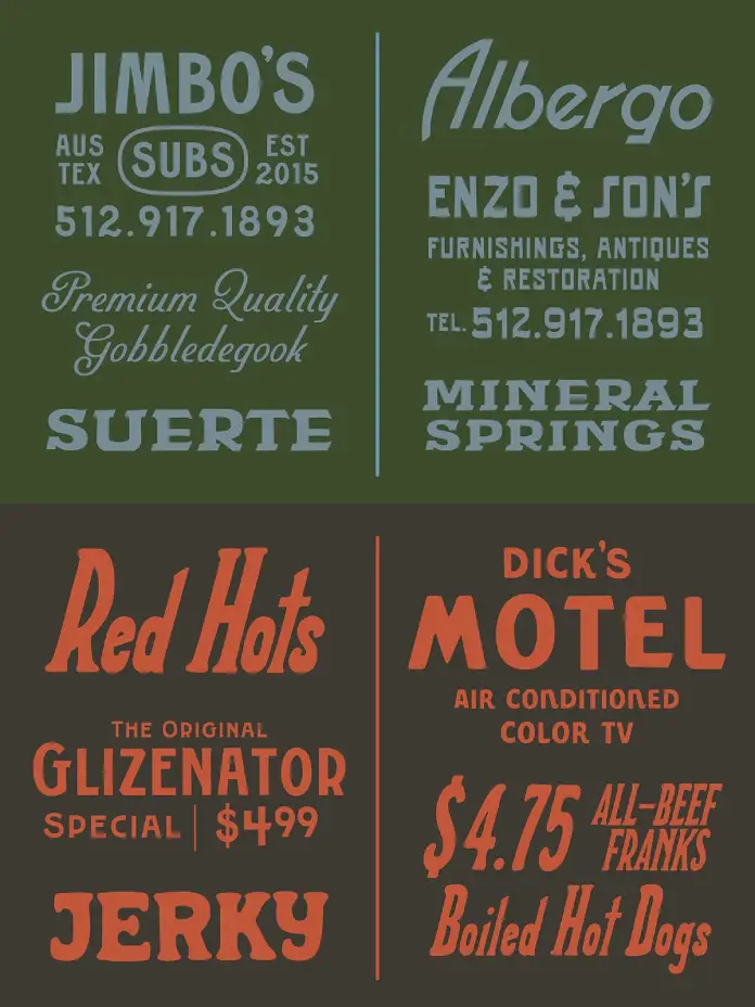 Sample Font Collection by Sam O'Brien