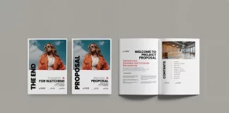 A4 Brochure Proposal Template for Corporate Presentation Layouts in Adobe InDesign by DesignCoach