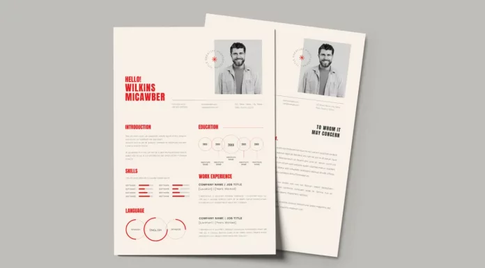 Adobe InDesign Resume and Cover Letter Template in A4 for Job Applications by Designcy Studio