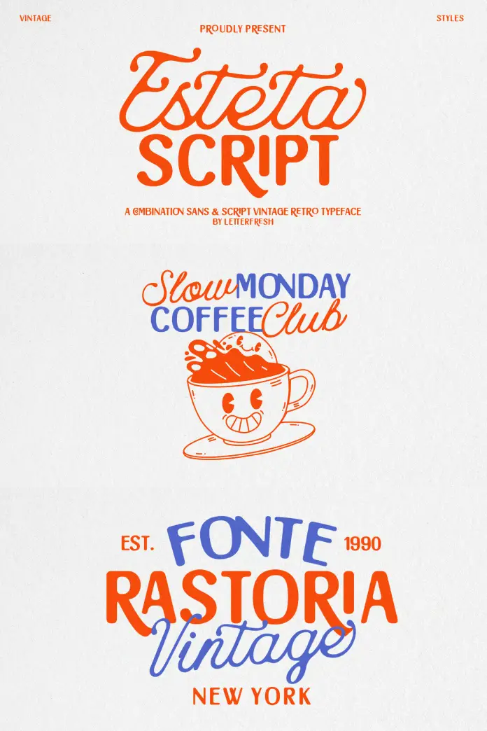 Esteta Script Font Duo by Letter Fresh Studio