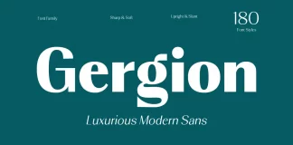 Gergion Font Family by RCKY Studio