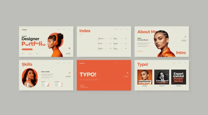 Graphic Designer Portfolio Presentation Template by GraphyPix for Adobe InDesign Layouts