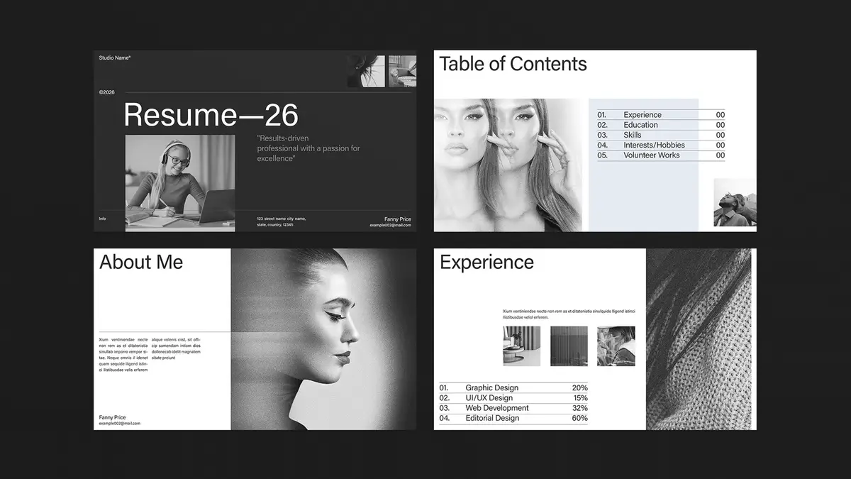 Creative Professionals Adopt Screen-Native Resume Presentation Templates